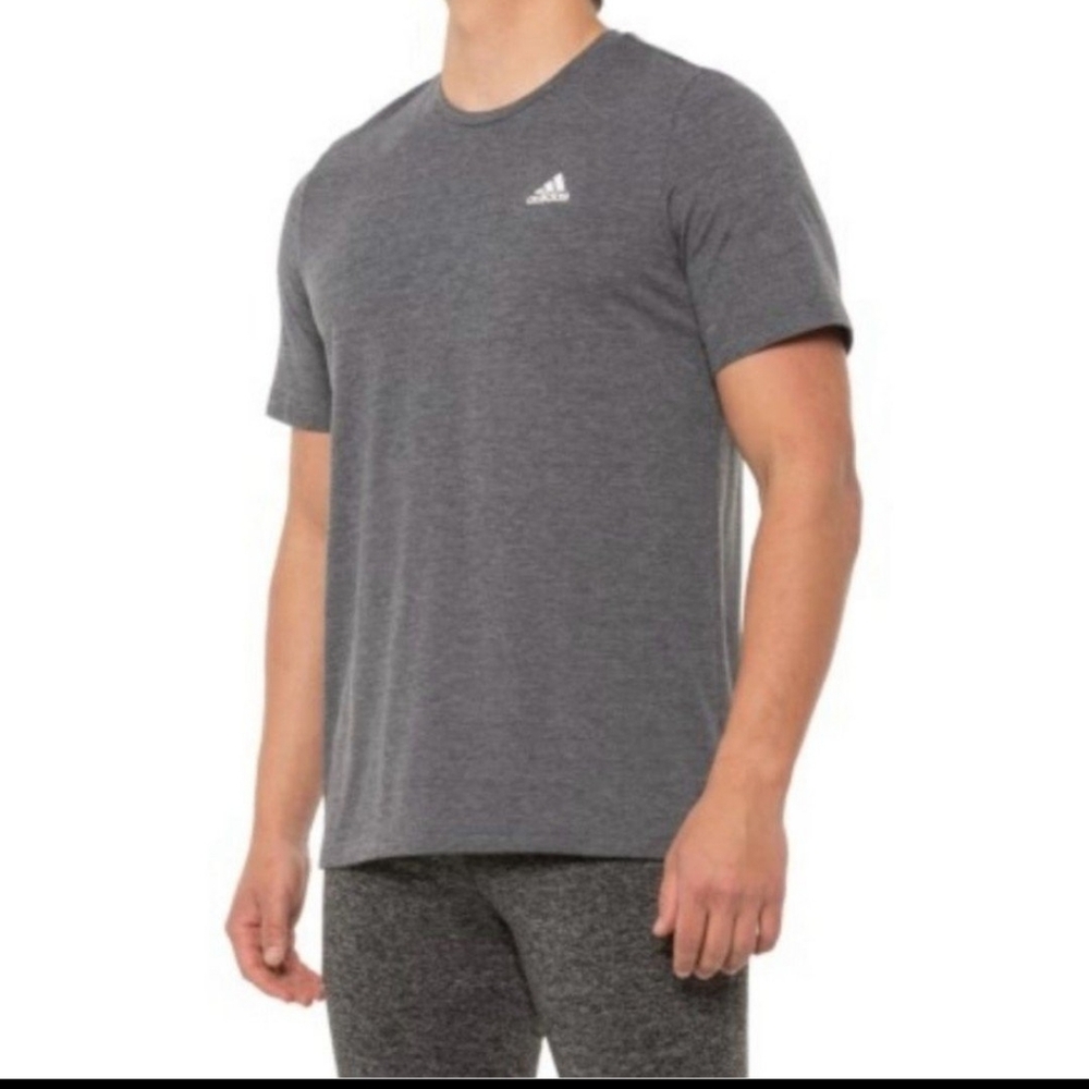 Adidas‎ Men's Gray Aeroready Workout Training Short Sleeve T-Shirt XL